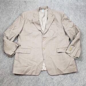 Merona Jacket Men 48R Brown Blazer Coat‎ Business Office Casual Wool Adult *